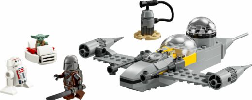 Mando en Grogu's N-1 Starfighter