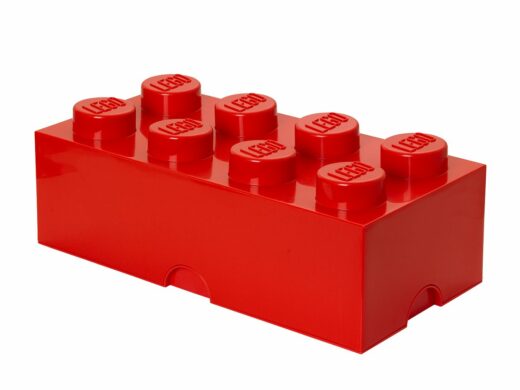 Opbergsteen met 8 noppen - rood