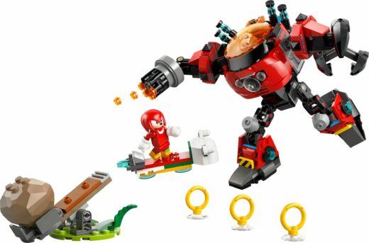 Knuckles vs. Dr. Eggman Egg Crusher mecha