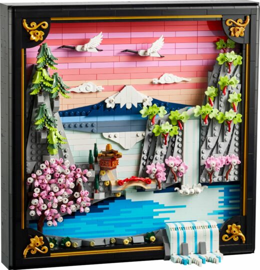 Landschap met Japanse kersenbloesems