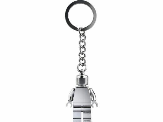 Zilverkleurige minifiguur sleutelhanger