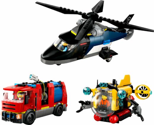 Helikopter, brandweerauto en onderzeeër remix