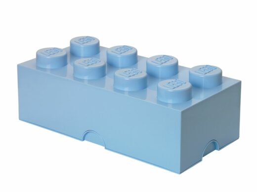 Opbergsteen met 8 noppen - lichtblauw