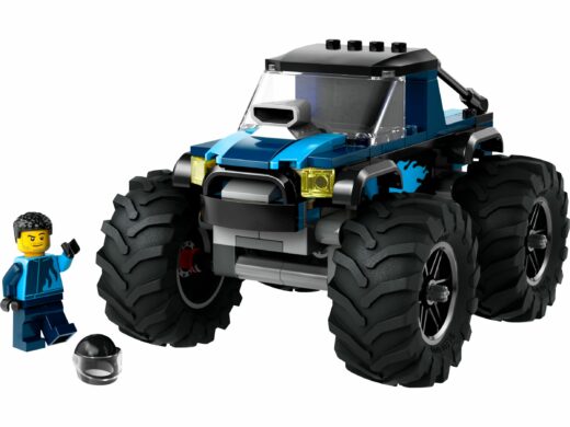 Blauwe monstertruck