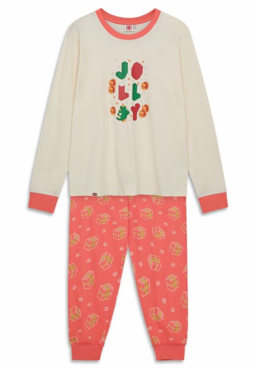 Kerstpyjama voor volwassenen - gebroken wit