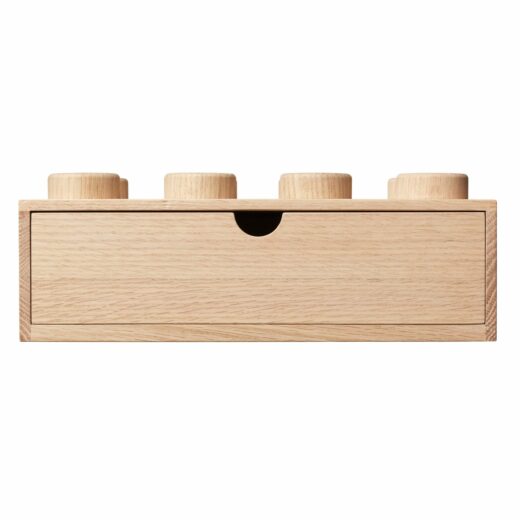 Houten bureaulade met 8 noppen - licht eiken