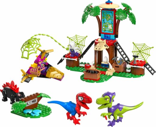 Spidey en Gobby's raptorstrijd bij de boomhut