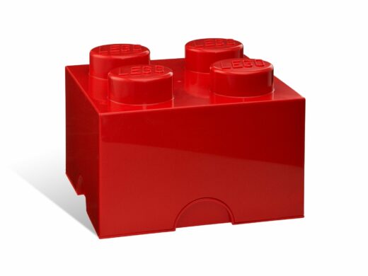 Opbergsteen met 4 noppen - rood