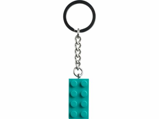 Licht blauwgroene 2x4 sleutelhanger