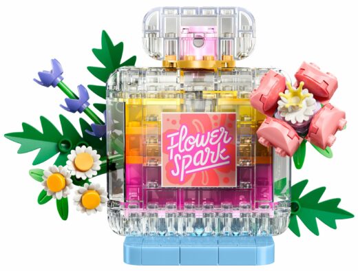 Parfumfles met bloemen