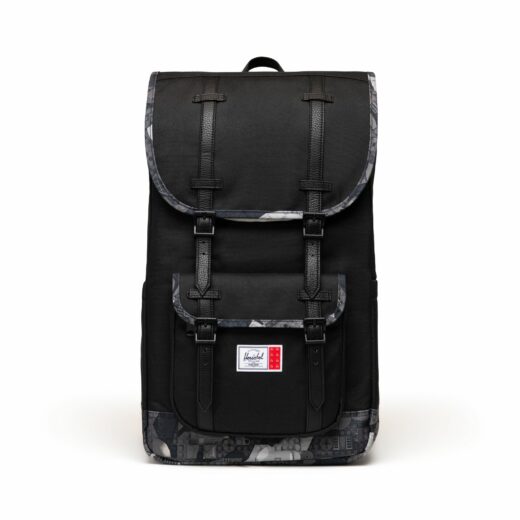 LEGO Herschel Little America rugzak - zwart met abstracte stenen