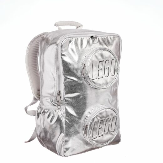 LEGO Rugzak in de vorm van een steen - metallic zilver