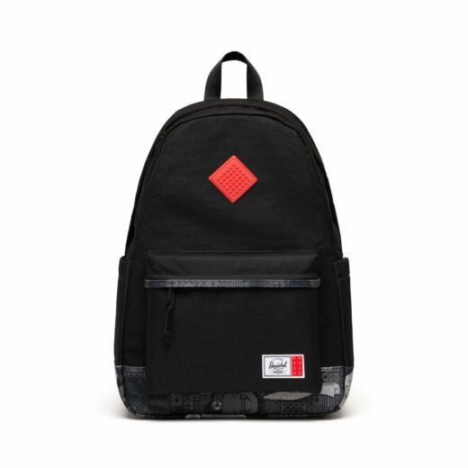 Herschel Heritage rugzak - zwart met dwarrelende bloemen